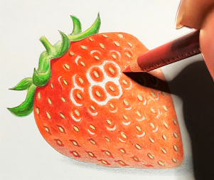 色鉛筆でいちごをリアルに描こう イチゴの描き方をポイント解説 イラスト日和