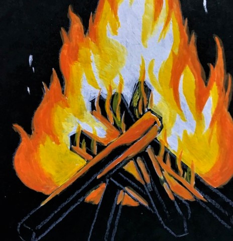 キャンプ場の定番 焚き火 を描こう 炎の描き方を丁寧に解説 イラスト日和